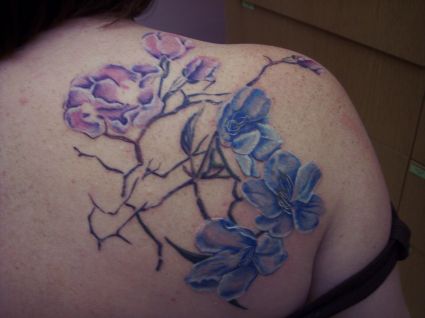 3d Chery Blossom Tattoo 